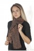 Brown karakul lamb fur scarf - fur on both sides